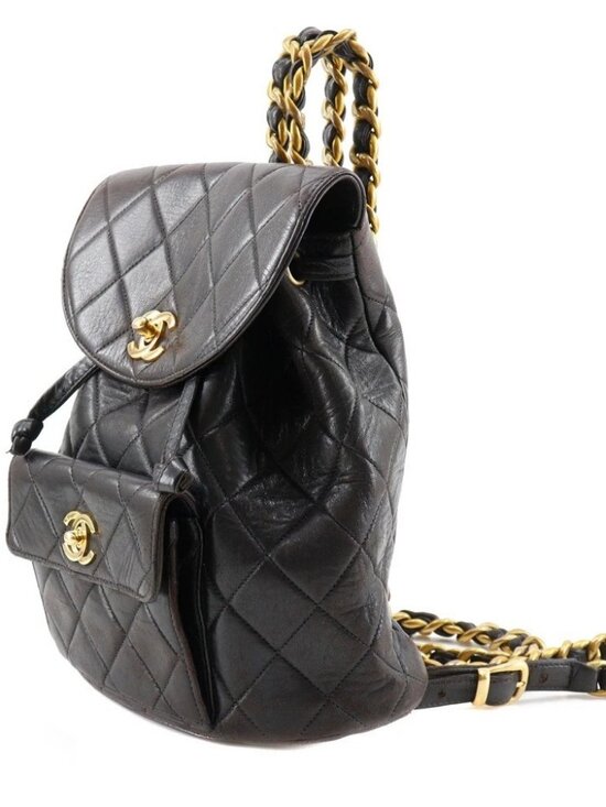 CHANEL Matelasse Backpack Daypack A10177 ChainBackpack COCO Mark black main image 12